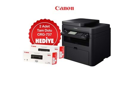 CANON i-SENSYS MF237W, Lazer Yazıcı, Tarayıcı, Fotokopi, Fax, Wifi, Lan + Orijinal 2 Adet CRG737 Toner Hediye, ORİJİNAL TONERLİ