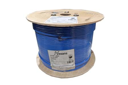 NEXANS NEX1611TB5, MAVİ, CAT6, 500M, 23AWG (0,58mm), UTP, %100 Bakır, LSZH Halogen Free, Makara, Kablo