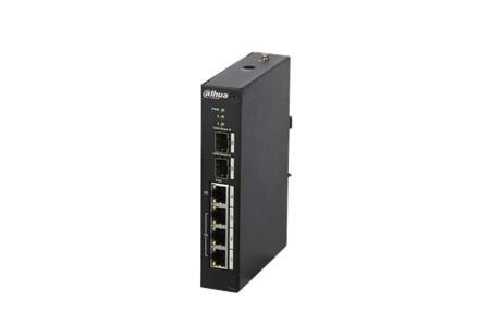 DAHUA PFS3206-4P-96, 3 Port, Megabit, Poe 30W, 1 Port Gigabit PoE 60W, 2 Port Gigabit SFP, Endüstriyel, Yönetilemez, Masaüstü Switch