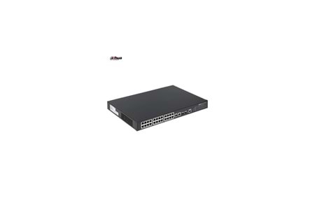 DAHUA PFS3228-24GT-360, 24 Port, GigaBit, PoE 360W, 2 Port GigaBit Uplink, 2 Port GigaBit Combo SFP, Rack Mount Switch