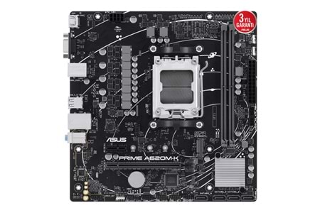 ASUS PRIME A620M-K, 2xDDR5, 1x M.2, D-SUB, HDMI, AM5 Soket Anakart
