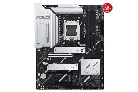 ASUS PRIME X870-P, 4xDDR5, 4xM.2, HDMI, DP, Type-C, AM5 Soket GAMING Anakart