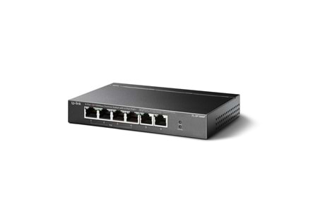 TP-LINK TL-SF1006P, 6 Port, MegaBit, 4 Port PoE 67W, Yönetilemez, Metal Kasalı Switch