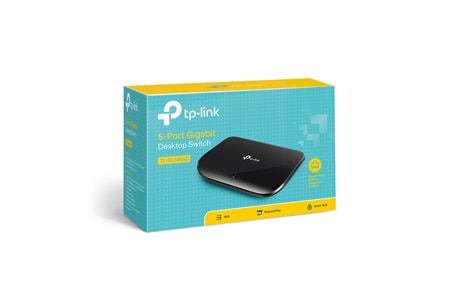 TP-LINK TL-SG1005D, 5 Port, GigaBit, Yönetilemez, Masaüstü Switch