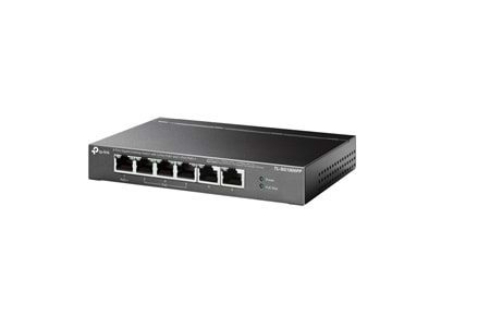 TP-LINK TL-SG1006PP, 6 Port, GigaBit, 4 Port PoE 64W, Yönetilemez, Metal Kasa, Masaüstü Switch
