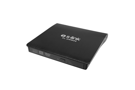 S-LINK SL-DRW06, USB 3.0, External, Siyah, Slim, CD-R/DVD-R/RW Optik Okuyucu/Yazıcı