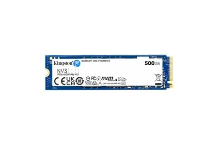 KINGSTON SNV3S/500G, NV3, 500GB, 5000/3000, Gen4, NVME PCIe M.2 2280, SSD