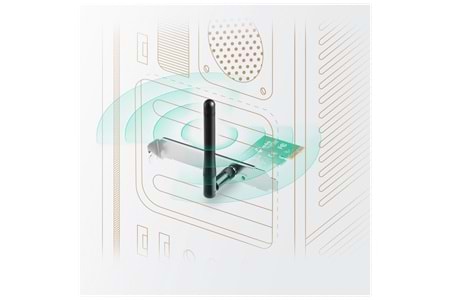TP-LINK TL-WN781ND, 150Mbps, 2.4Ghz, 2dBi Anten, PCI-Express WIRELESS ETHERNET