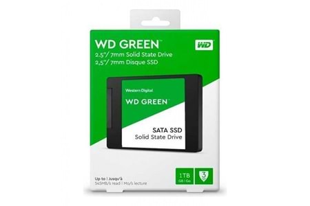 WD Green, WDS100T3G0A, 1TB, 545/465, 3D NAND, 2,5" SATA, SSD