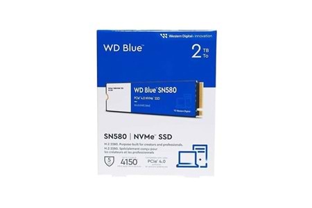 WD Blue SN580, WDS200T3B0E, 2TB, 4150/4150, Gen4, NVMe PCIe M.2 2280, SSD