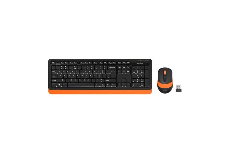 A4 TECH FG1010 Turuncu FSTYLER Türkçe Q 2,4Ghz Kablosuz Klavye Mouse Set