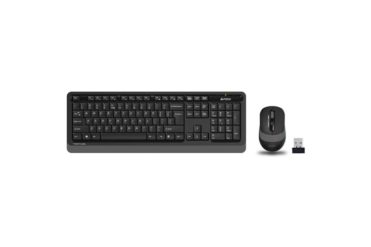 A4 TECH FG1010, Gri, FSTYLER, Türkçe Q, Kablosuz, Klavye Mouse Set