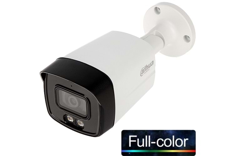 DAHUA HAC-HFW1209TLMP-A-LED-0360B, 2Mpix, 3.6mm Lens, 40 Mt Gece Görüşü, Full Color, Dahili Mikrofon, 4 IN 1, IP67, Bullet Kamera
