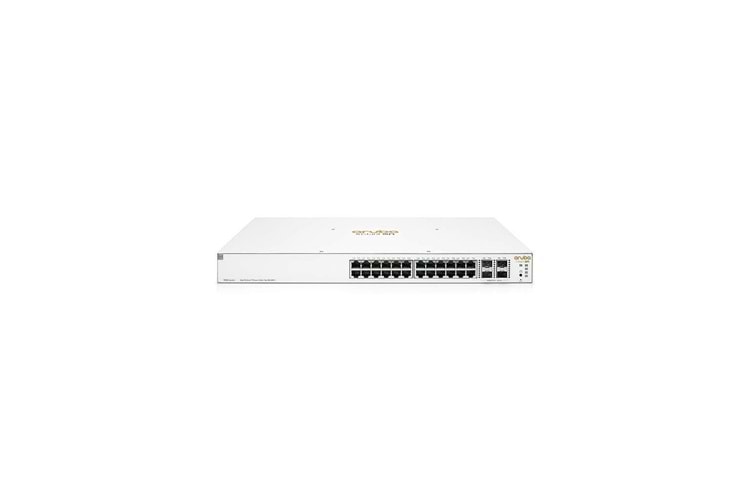 HP Aruba Instant On, JL684B, 1930-24G, 24Port, GigaBit, PoE 370W, 4 Port Gigabit SFP, Yönetilebilir, Rack Mount Switch