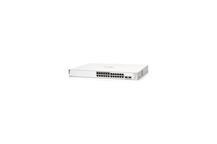 HP Aruba Instant On, JL813A, 1830-24G, 24Port, GigaBit, 12 Port PoE 195W, 2 Port Gigabit SFP, Yönetilebilir, Rack Mount Switch