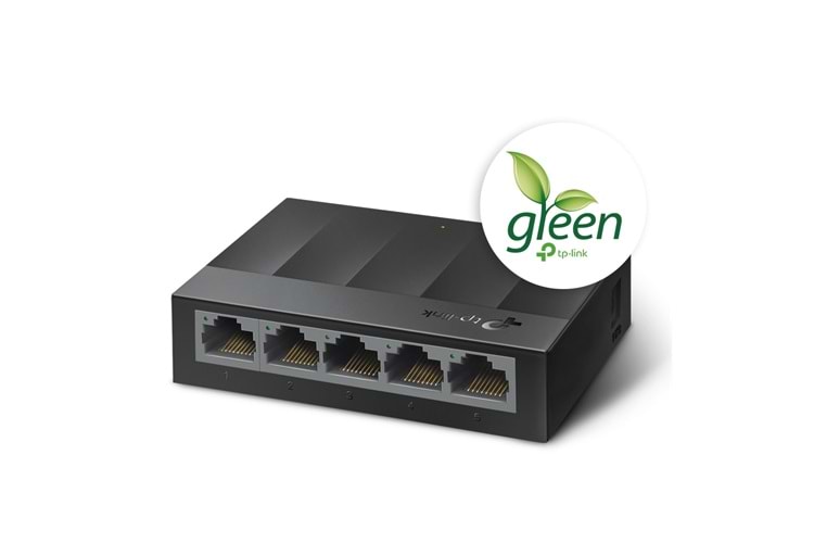 TP-LINK LS1005G, Green Tech, 5Port, GigaBit, Yönetilemez, Masaüstü Switch
