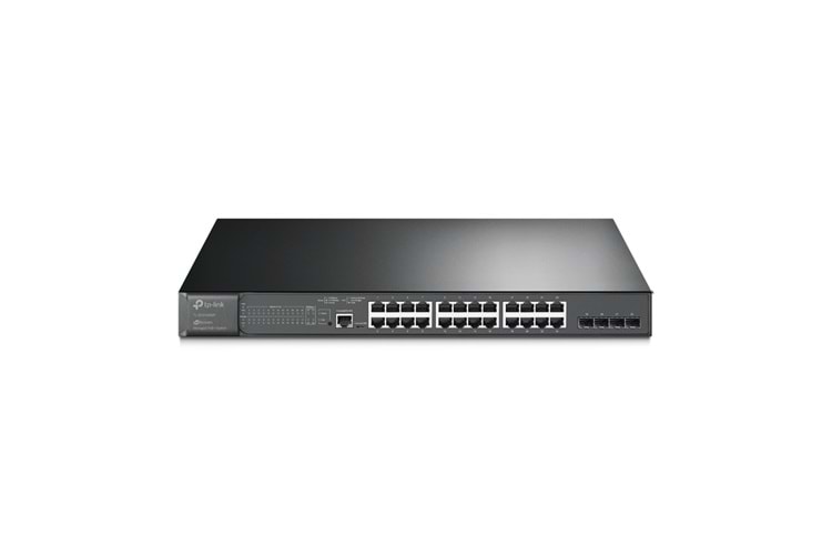 OMADA SG3428MP, 28 Port GigaBit, 24 Port PoE+, 384W, 4Port GigaBit SFP, L2+ Yönetilebilir, Rackmount Metal Kasa Switch